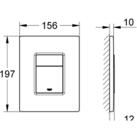 Панель смыва Grohe Skate Cosmopolitan 38732SH0 (альпин-белый) - Превью изображения №3 — Интернет-магазин Time-Shop
