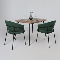 Стул с подлокотниками Алвест AV 433 (изумрудный бархат H-30/черный) - Превью изображения №5 — Интернет-магазин Time-Shop