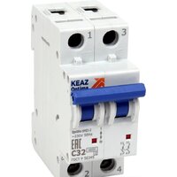 КЭАЗ 2P C 10А 6кА OptiDin BM63-2C10-УХЛ3 260597