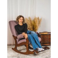 Кресло-качалка Glider Аоста (темно-розовый/орех антик) - Превью изображения №16 — Интернет-магазин Time-Shop