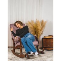 Кресло-качалка Glider Аоста (темно-розовый/орех антик) - Превью изображения №15 — Интернет-магазин Time-Shop