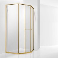 Душевой уголок RGW SV-82Gb R 33328299-16R (золото браш/прозрачное стекло) - Превью изображения №2 — Интернет-магазин Time-Shop