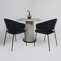 Кухонный стол Lepremo AV 2317 МДФ+керамика 900 (серый матовый Carmen Light Grey/черный+HPL бетао) - Превью изображения №9 — Интернет-магазин Time-Shop