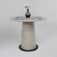 Кухонный стол Lepremo AV 2317 МДФ+керамика 900 (серый матовый Carmen Light Grey/черный+HPL бетао) - Превью изображения №7 — Интернет-магазин Time-Shop