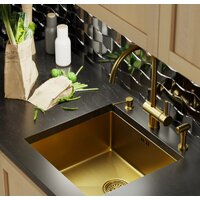 Кухонная мойка Mixline 548566 (золото, 3 мм) - Превью изображения №3 — Интернет-магазин Time-Shop