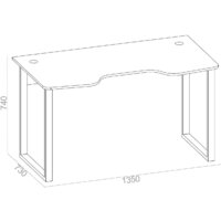 Геймерский стол Сокол КСТ-19 (черный с красной кромкой) - Превью изображения №3 — Интернет-магазин Time-Shop