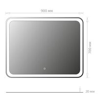  Onika Зеркало Магна 90 Led 209029 - Превью изображения №2 — Интернет-магазин Time-Shop