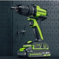 Дрель-шуруповерт Greenworks DD345 3708307CUA (с 1-им АКБ) - Превью изображения №2 — Интернет-магазин Time-Shop