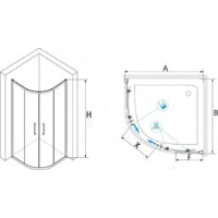 Душевой уголок RGW PA-51B 02085100-14 100x100 (черный/прозрачное стекло) - Превью изображения №2 — Интернет-магазин Time-Shop