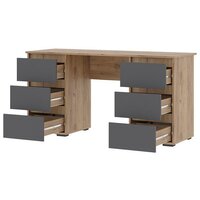 Стол Стендмебель Хелен ПС-02 (серый графит/дуб крафт золотой) - Превью изображения №2 — Интернет-магазин Time-Shop