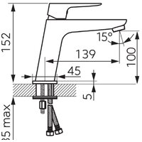 Смеситель Ferro Vitto Verdeline BVI2VLBL - Превью изображения №2 — Интернет-магазин Time-Shop
