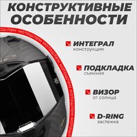 Мотошлем LS2 FF805 Thunder C GP Pro Fim (2XL, черный матовый) - Превью изображения №3 — Интернет-магазин Time-Shop