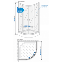 Душевой уголок Метакам Classic 90x90 ШПS_011744 (матовое стекло) - Превью изображения №5 — Интернет-магазин Time-Shop