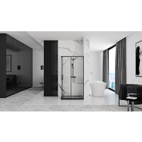 Душевой уголок Rea Punto 100x80 (черный/прозрачное стекло) - Превью изображения №2 — Интернет-магазин Time-Shop