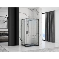 Душевой уголок Rea Punto 100x80 (черный/прозрачное стекло) - Превью изображения №5 — Интернет-магазин Time-Shop