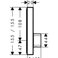 Смеситель без скрытого механизма Hansgrohe ShowerSelect 15768000 - Превью изображения №2 — Интернет-магазин Time-Shop