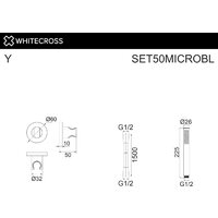 Душевой гарнитур  Whitecross SET50MICROBL (черный матовый) - Превью изображения №2 — Интернет-магазин Time-Shop