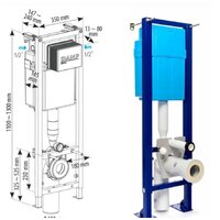 Инсталляция для унитаза SIAMP Bcu Ingenio с панелью Cut (хром глянец) - Превью изображения №14 — Интернет-магазин Time-Shop