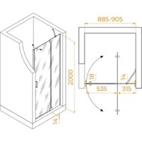 Душевая дверь RGW HO-014Gr 350601409-210 - Превью изображения №2 — Интернет-магазин Time-Shop