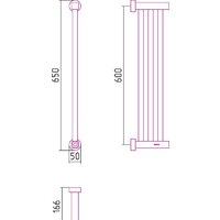 Полотенцесушитель Сунержа Хорда 4.0 600x166 30-0834-0600 - Превью изображения №3 — Интернет-магазин Time-Shop