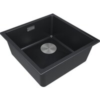 Кухонная мойка Paulmark IT-Granit Lumi 45 Uni-Skew LU45SK-AN (черный/антрацит) - Превью изображения №2 — Интернет-магазин Time-Shop