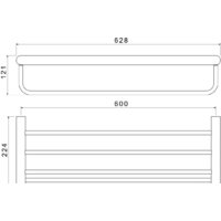 Полка для полотенца Aquatek Лира AQ4415MB - Превью изображения №2 — Интернет-магазин Time-Shop
