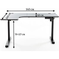 Геймерский стол Jiqiao Н1109А (черный) - Превью изображения №7 — Интернет-магазин Time-Shop