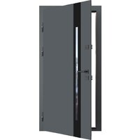 Металлическая дверь Guard Inox Black 2 96x205 (левая, Ral 7016/экосатин белый) - Превью изображения №2 — Интернет-магазин Time-Shop