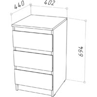 Тумба НК-Мебель Stern Т-9 3-я 72677833 (дуб сонома) - Превью изображения №4 — Интернет-магазин Time-Shop