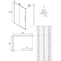 Душевой уголок Niagara Nova NG-34-12AGR-A80GR-34 120х80х195 (графит/прозрачное стекло) - Превью изображения №12 — Интернет-магазин Time-Shop