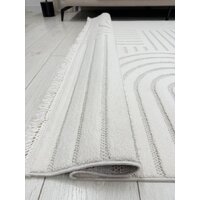 Ковер для жилой комнаты Radjab Carpet Поло Прямоугольник PL 255 12571RK (2.4x3.4, Cream) - Превью изображения №8 — Интернет-магазин Time-Shop