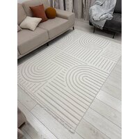 Ковер для жилой комнаты Radjab Carpet Поло Прямоугольник PL 255 12571RK (2.4x3.4, Cream) - Превью изображения №2 — Интернет-магазин Time-Shop
