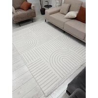 Ковер для жилой комнаты Radjab Carpet Поло Прямоугольник PL 255 12571RK (2.4x3.4, Cream) - Превью изображения №3 — Интернет-магазин Time-Shop