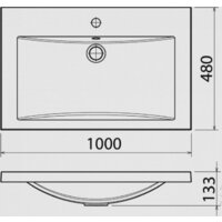 Умывальник Florentina Анита 100 - Превью изображения №2 — Интернет-магазин Time-Shop