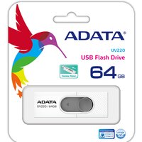 USB Flash ADATA UV220 64GB (белый/серый) - Превью изображения №3 — Интернет-магазин Time-Shop