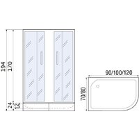 Душевой уголок River Don 90/70/24 MT R - Превью изображения №5 — Интернет-магазин Time-Shop