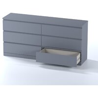 Комод Mio Tesoro Варма 6D (серый) - Превью изображения №3 — Интернет-магазин Time-Shop