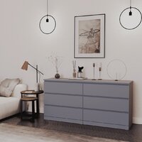 Комод Mio Tesoro Варма 6D (серый) - Превью изображения №5 — Интернет-магазин Time-Shop