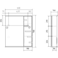  Volna Шкаф с зеркалом Joli 60 R (белый) - Превью изображения №9 — Интернет-магазин Time-Shop