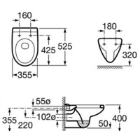 Унитаз подвесной Roca Laura [734630300R + ZRU8013920] - Превью изображения №4 — Интернет-магазин Time-Shop