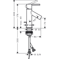 Смеситель Axor Starck 10102000 (хром) - Превью изображения №2 — Интернет-магазин Time-Shop
