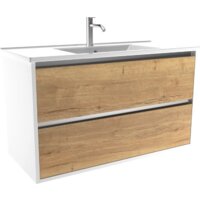 ЗОВ Тумба под умывальник Парма 100 P100LWP0MHMC1A (белый/галифакс)