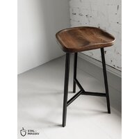 Табурет Stal-Massiv PopART-65 (дуб мореный/черный) - Превью изображения №11 — Интернет-магазин Time-Shop