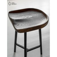 Табурет Stal-Massiv PopART-65 (дуб мореный/черный) - Превью изображения №13 — Интернет-магазин Time-Shop