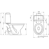 Унитаз напольный Santeri Соната Стандарт (1.P201.2.S00.00B.F) - Превью изображения №2 — Интернет-магазин Time-Shop