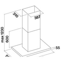 Кухонная вытяжка Falmec Lumina NRS Island 90 800 м3/ч (белый) - Превью изображения №2 — Интернет-магазин Time-Shop