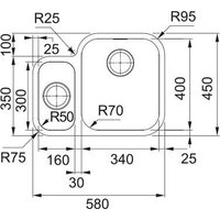 Кухонная мойка Franke Smart SRX 160-34-16 122.0739.169 (нержавеющая сталь) - Превью изображения №2 — Интернет-магазин Time-Shop