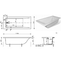 Ванна Эстет Дельта 170В 170x75 - Превью изображения №6 — Интернет-магазин Time-Shop