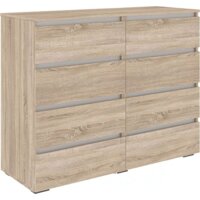 Кортекс-мебель Бари 120 8ш (дуб сонома/дуб сонома/белый)