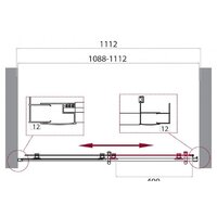 Душевая дверь BelBagno UNO-195-BF-1-110-P-Cr (текстурное стекло) - Превью изображения №7 — Интернет-магазин Time-Shop